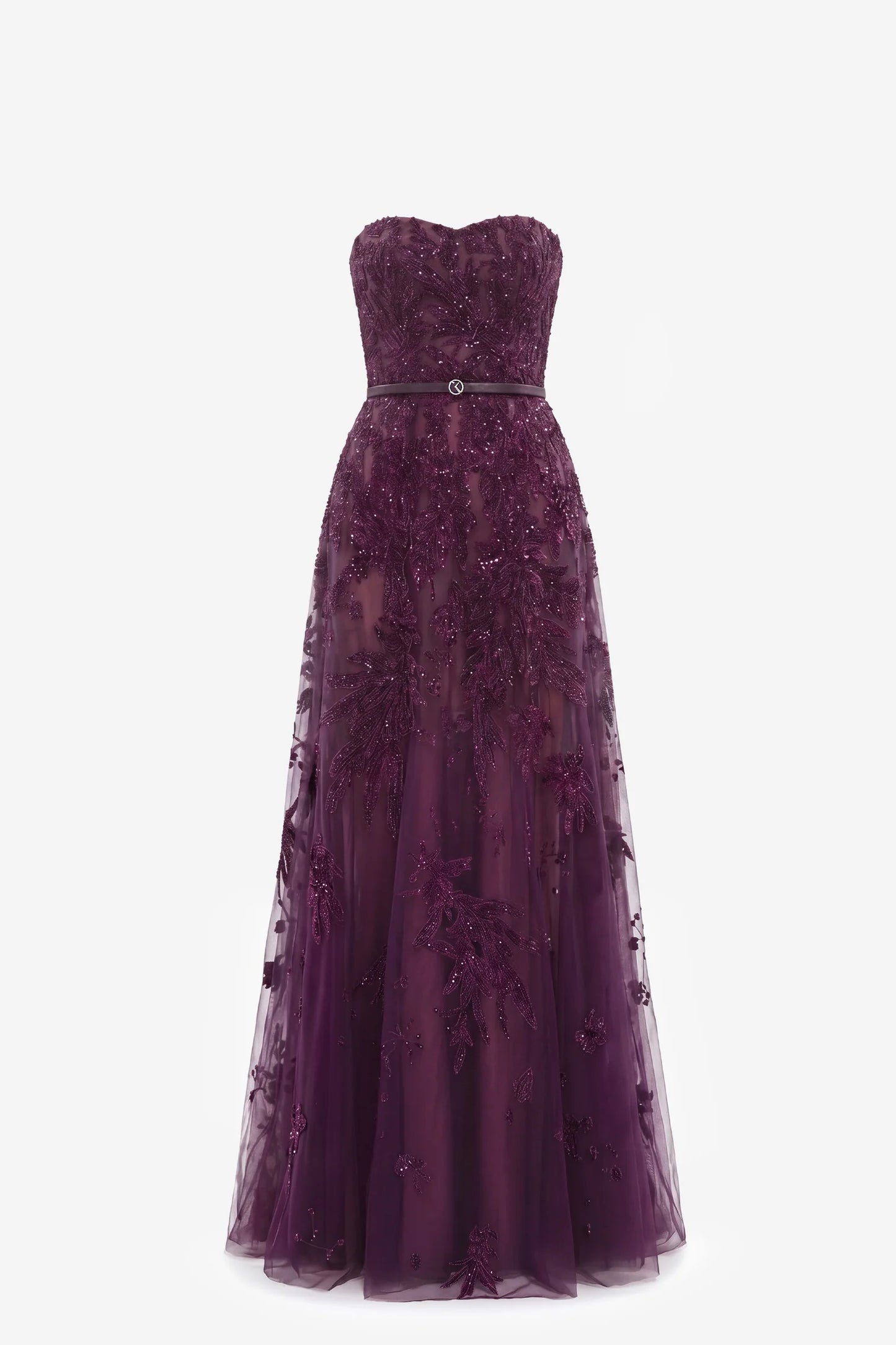 Embroidered Dress & Taffeta Cape