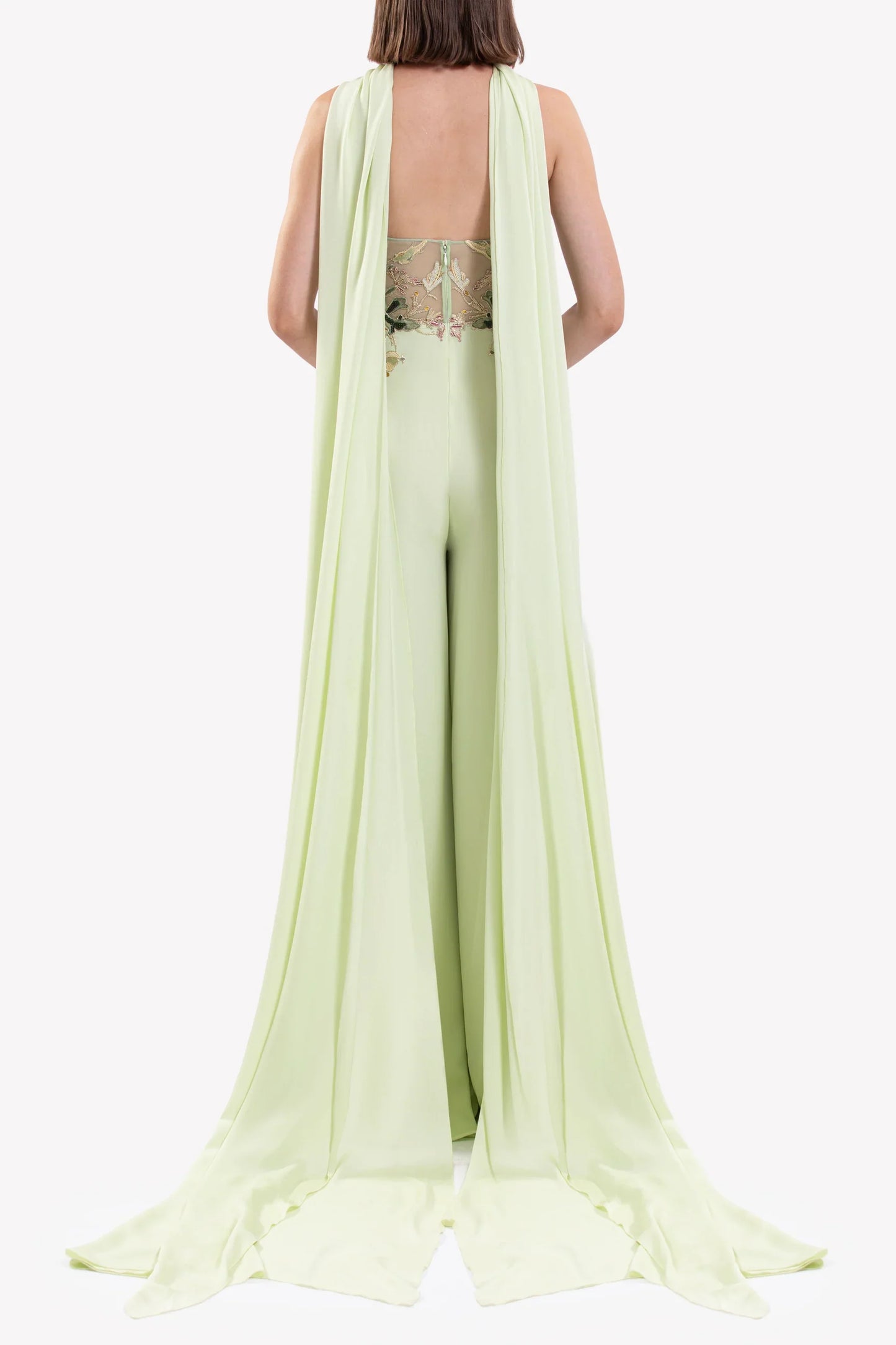 Embroidered Georgette Jumpsuit
