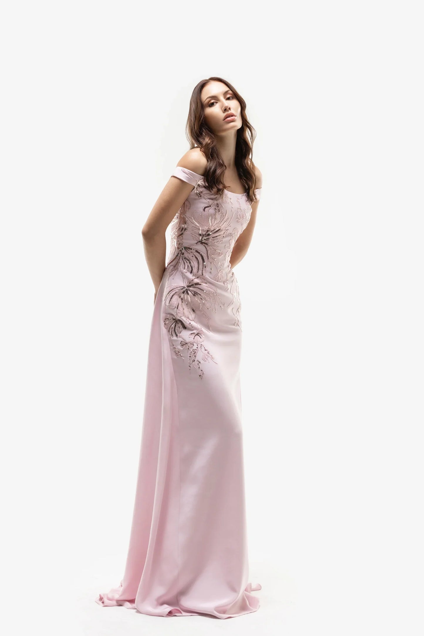 Embellished Off-Shoulder Dress