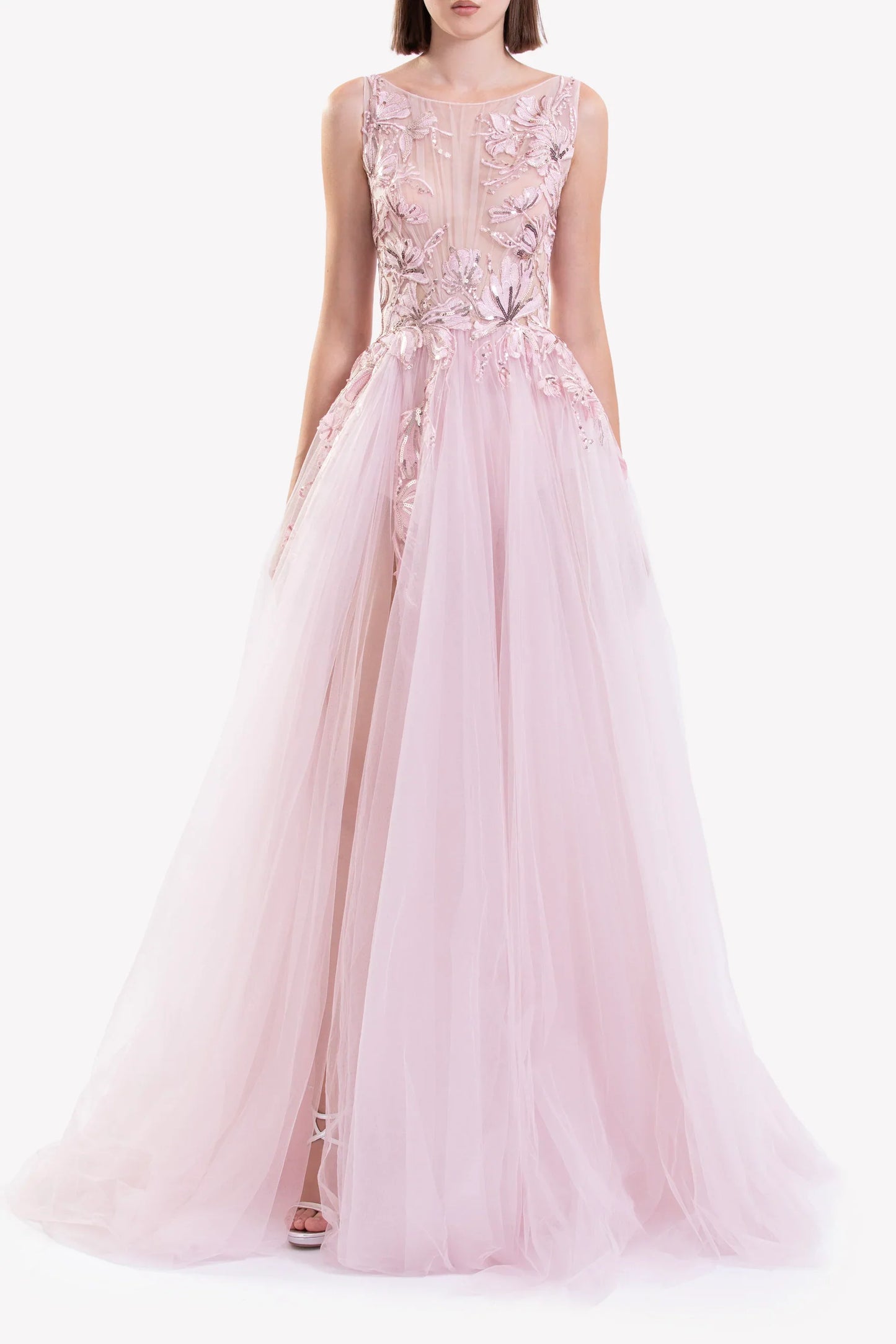 Embroidered Tulle Dress