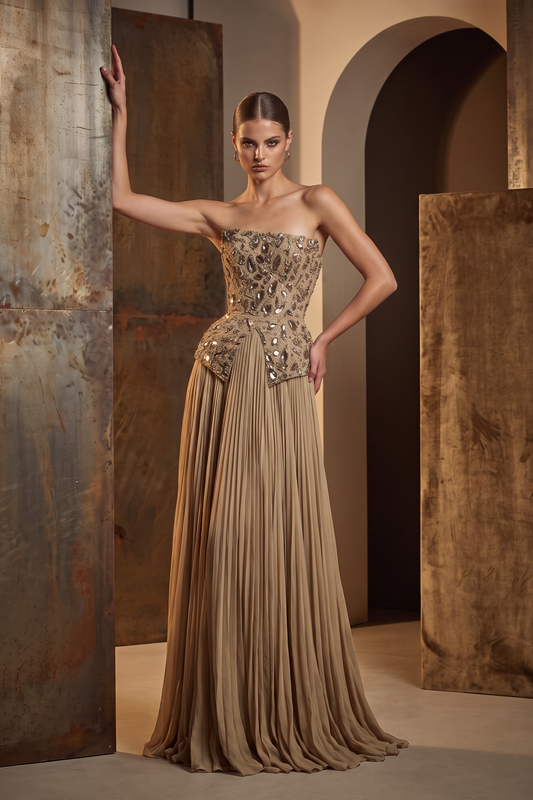Strapless Evening Gown