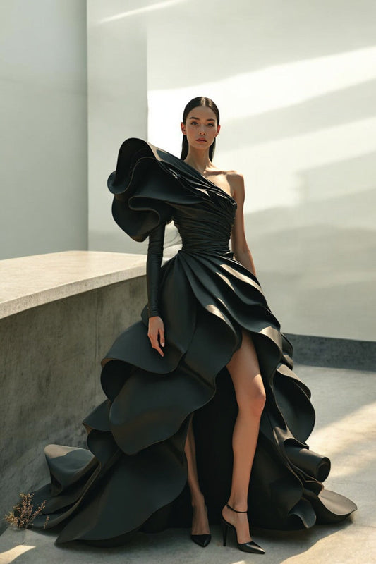 Cascading Flowy Gown