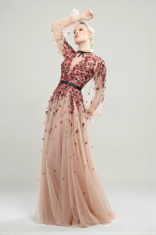 Hand-Embroidered Gown