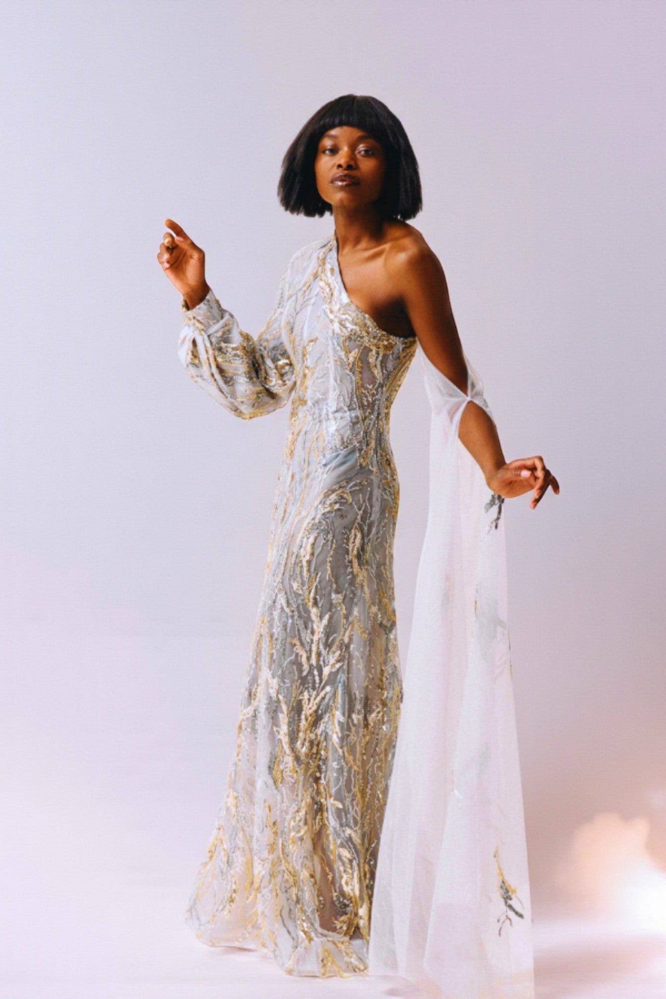 One-Shoulder Gown