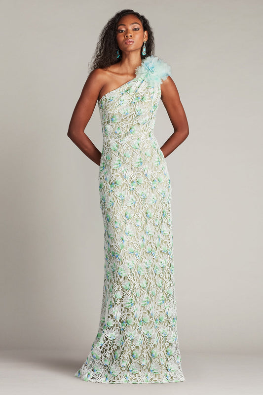 One-Shoulder Fitted Gown