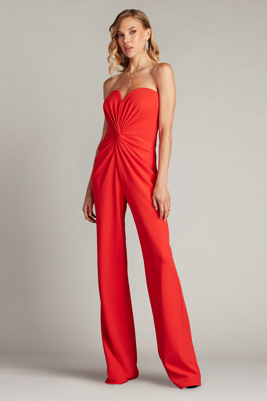 Gathered Strapless Sweetheart Jumpsuit