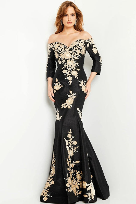 Black and Gold Mermaid Gown