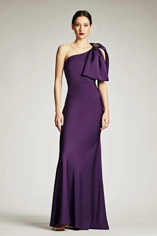 Aubrey Satin Crepe Gown