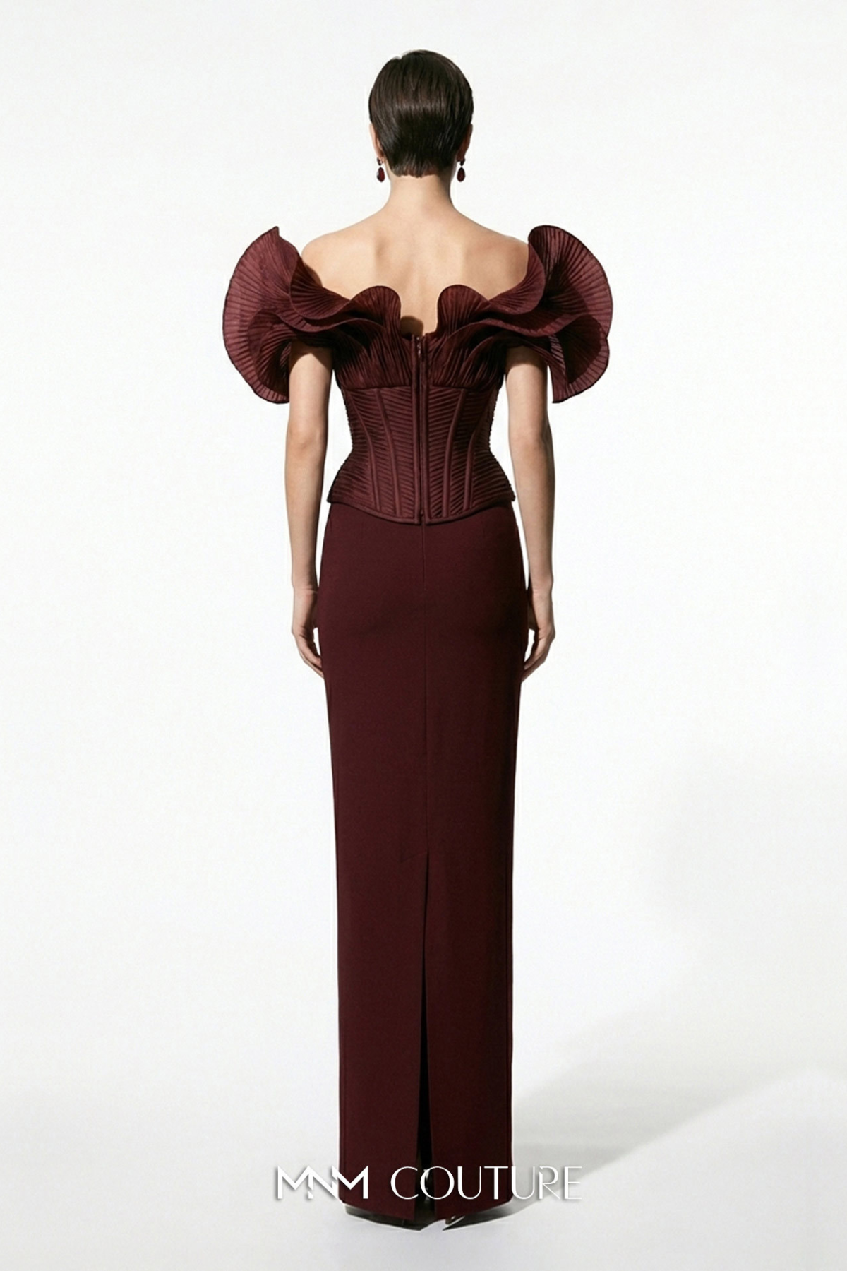 Off-Shoulder Sculpted Corset Gown