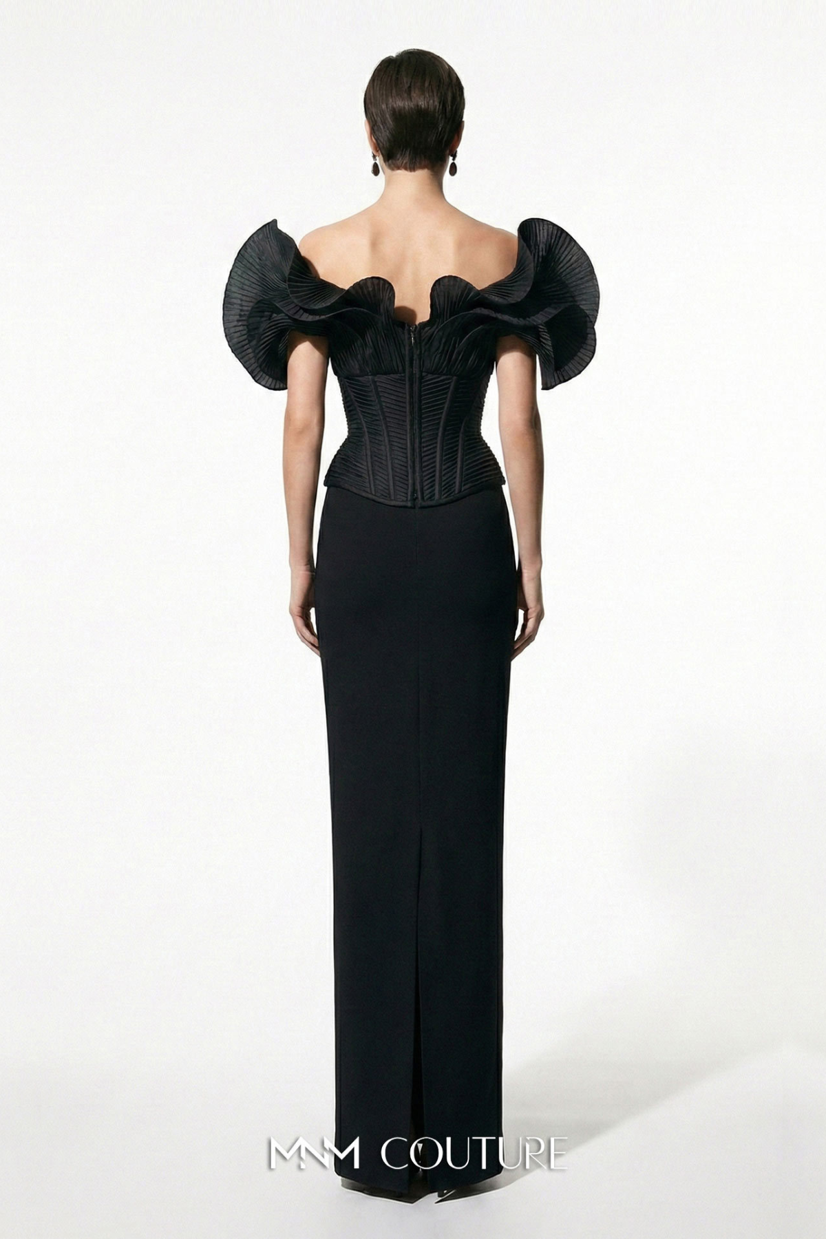 Off-Shoulder Sculpted Corset Gown