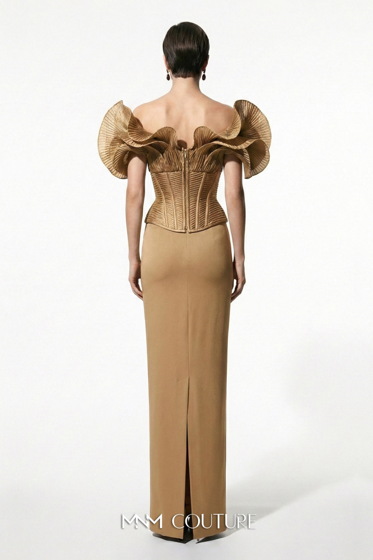 Off-Shoulder Sculpted Corset Gown