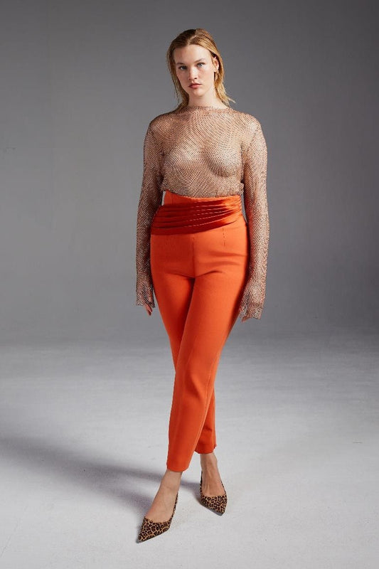 Crystal Net Top with Pants