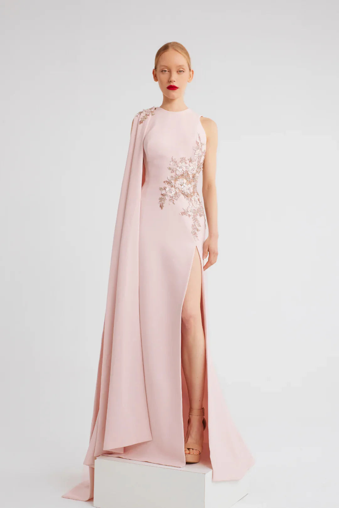 Cape Sleeve Gown